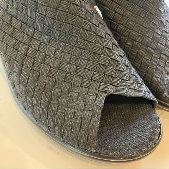 BM Bernie Mev. Claire Pull-On Open Peep Toe Heeled Slides Shoes Boots Black 37 - Picture 4 of 11